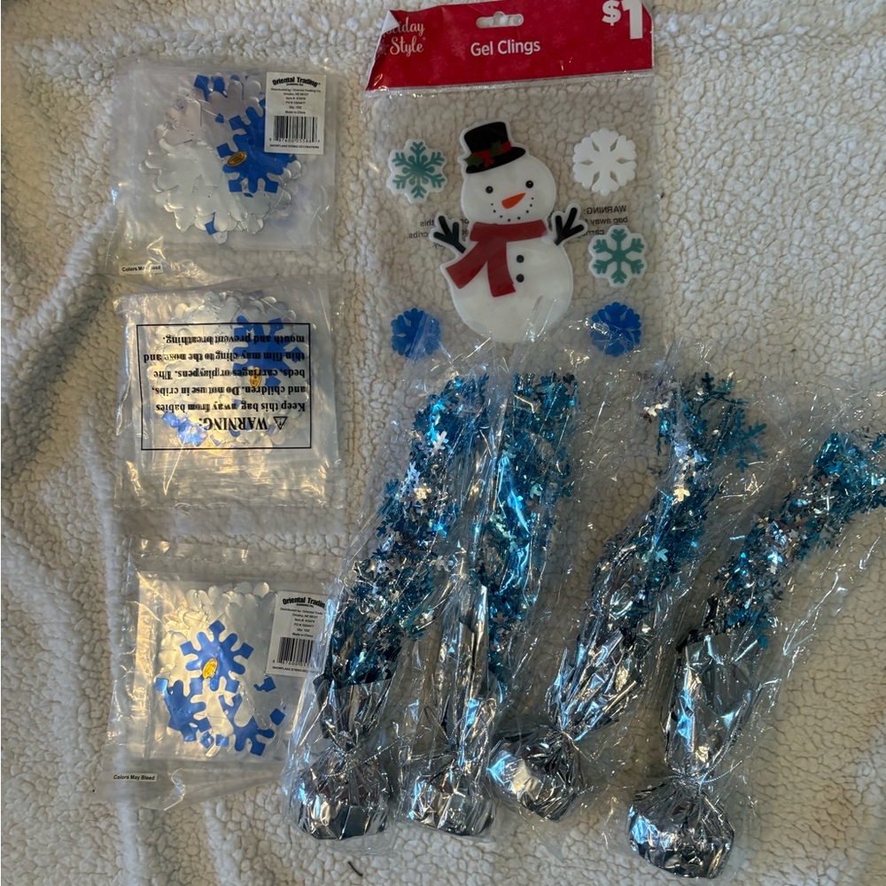 Snowflake and Snowman Party Decorations